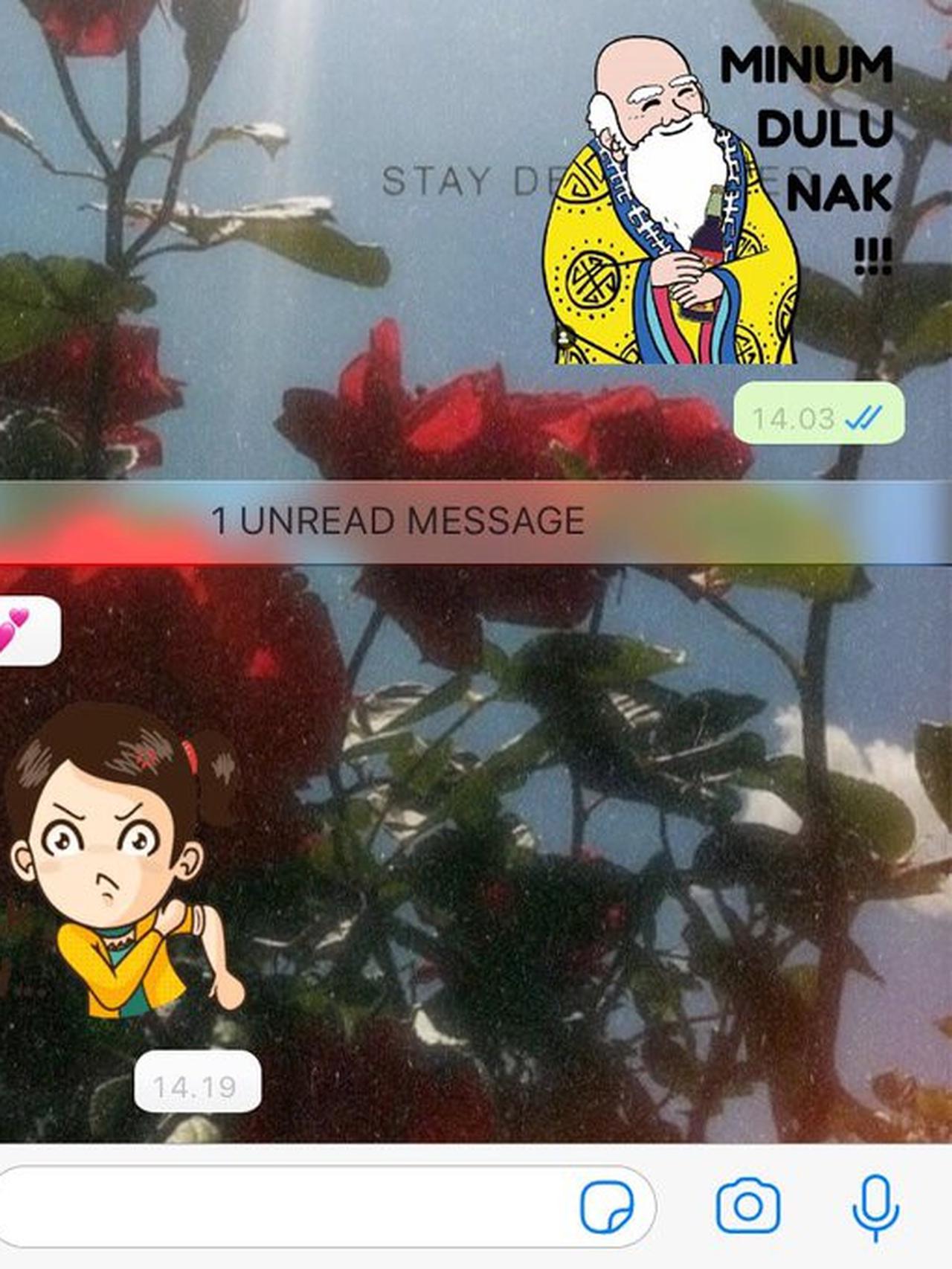 Potret kiriman stiker dari anak ke Ibu Ini Iseng Banget, bikin ngakak